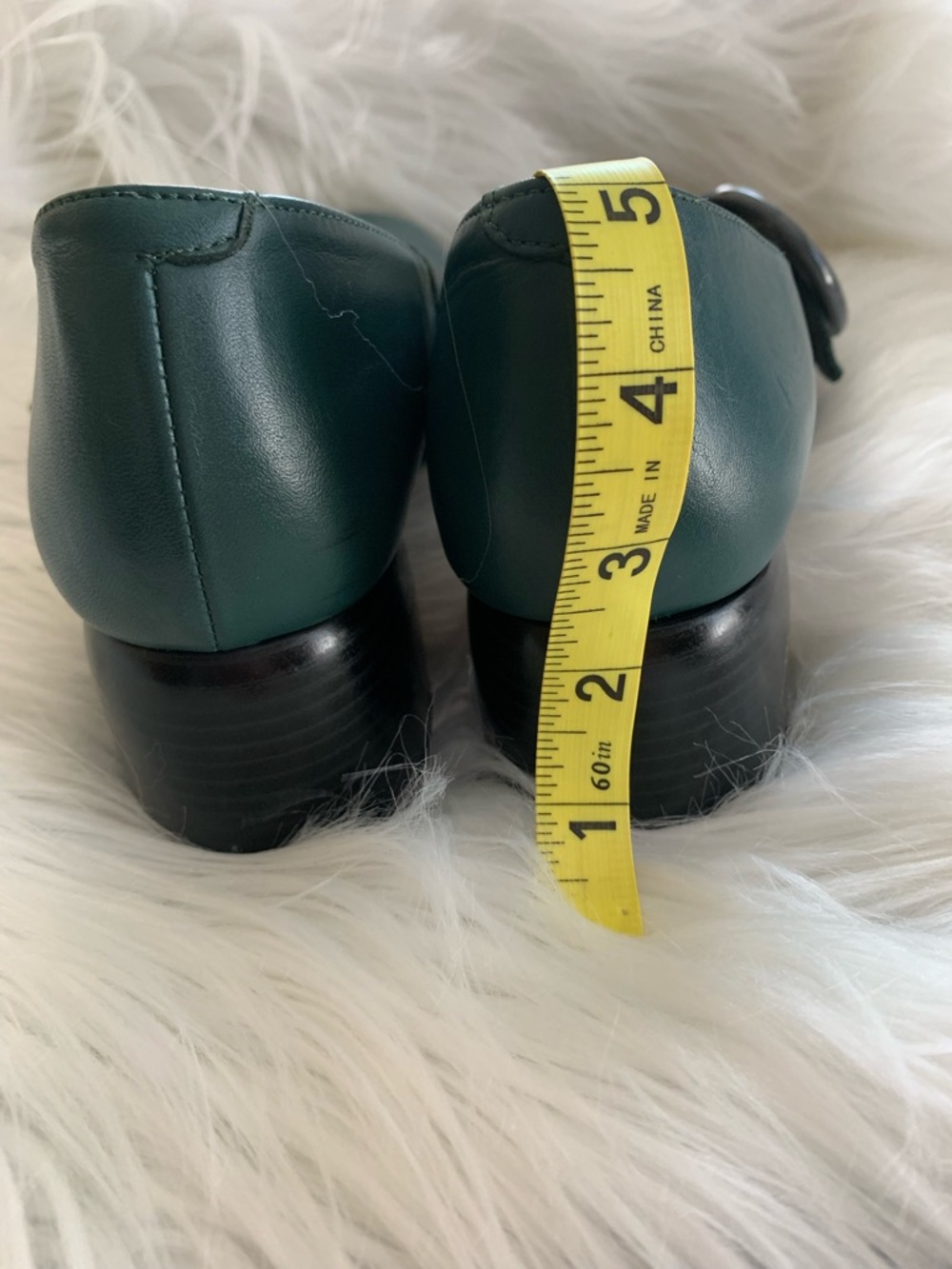 DNA footwear “Mary Jane” deep green leather block heel shoes Size 39 VVGUC - Picture 13 of 16